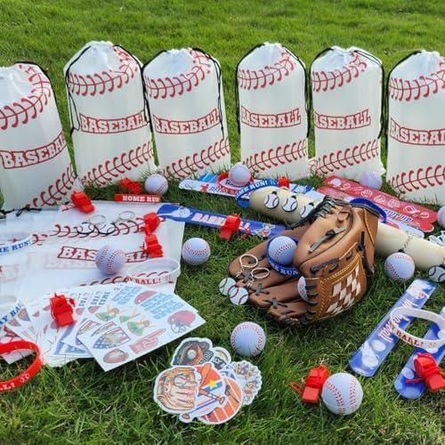 Baseball Themed Party Favor Set with 134 Items