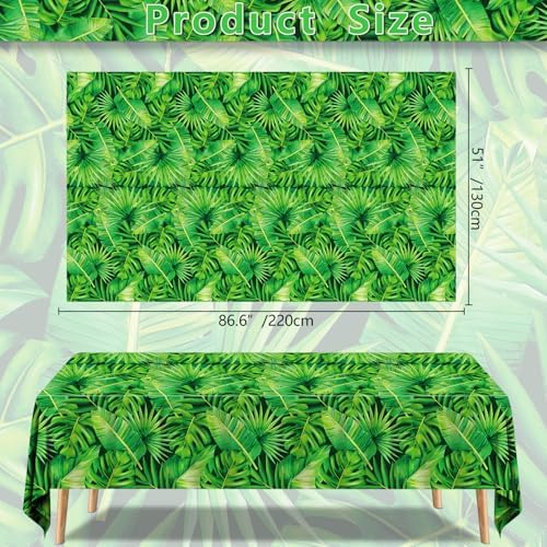 4 Pcs Hawaiian Luau Tablecloths 86 x 51 Inch