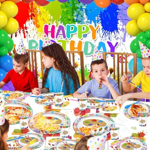 Lecheme Paint Party Decorations 300 Pcs Set