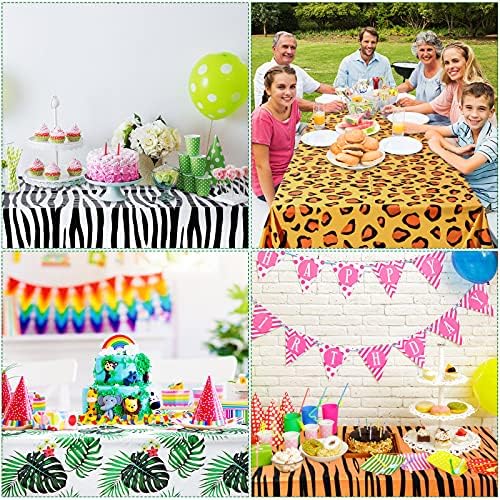 Tatuo 5pcs Jungle Animal Theme Tablecloths Set