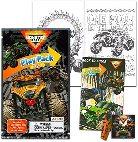 Monster Jam Mini Party Favors Set for Kids 24 Pack