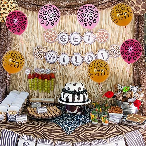 36 Piece Leopard Print Balloons for Birthday Party Decorations