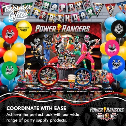 Treasures Gifted Power Rangers Party Napkins - Pack of 32
