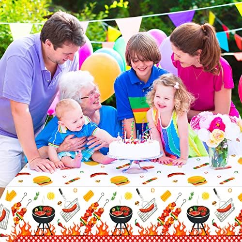 PHOGARY 3 Piece BBQ Table Covers for Parties