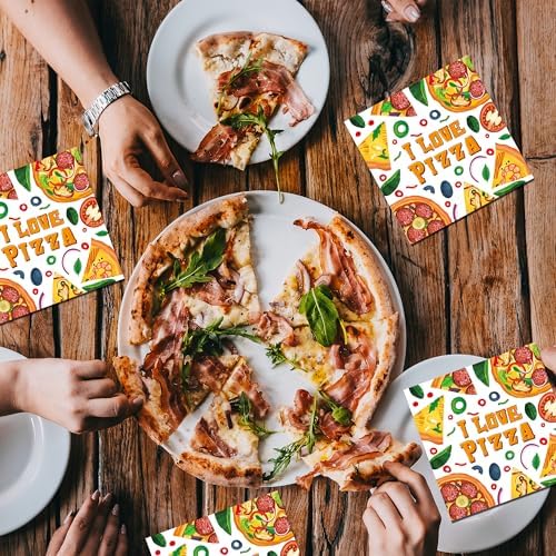 40ct Pizza Themed Napkins - 65x65 Inch Set for Parties