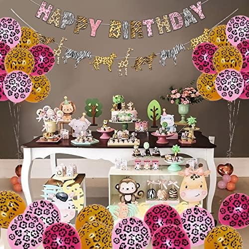 36 Piece Leopard Print Balloons for Birthday Party Decorations