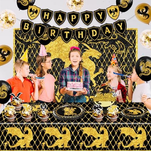 Heidaman Dragon Birthday Party Decorations Set