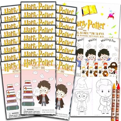 Harry Potter Birthday Party Favors Set - 24 Play Packs Bundle