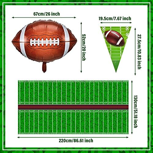 Tegeme 8 Piece Football Party Decor Set