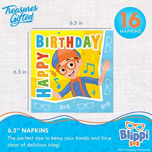 Treasures Gifted Blippi Party Napkins Pack of 16