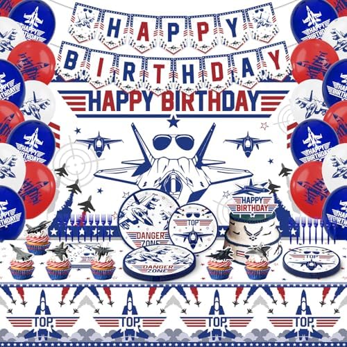 Heidaman Air Force Birthday Decorations Set