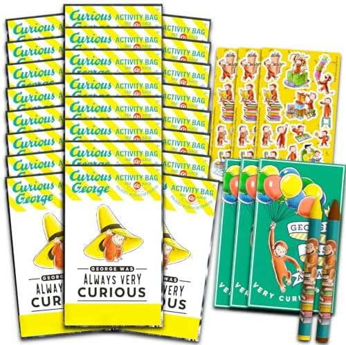 Curious George Mini Party Favors Set for Kids